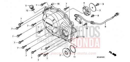 RIGHT CRANKCASE COVER CBF1000A8 de 2008